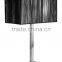CE,UL standard vintage floor lamp with steel base and black shade