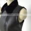 Ladies PU faux fur vest black wholesale models