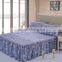 Wholesale Microfiber Bed Cover Sets Gray Little Flowers Printed Ruffled Crib Skirts
