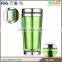 Double wall 16oz stainless steel and plastic insulated coffee mugs with mirror