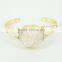 KJL-M2243 2015 Hot Sell colorful Quartz Agate Stone Bangle Druzy Semi-precious Charm Bracelet