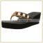 Top quality new design eva wedge flip flop canvas pu upper sandals