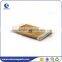 beige hook and loop style printed envelop jute pouch with flap