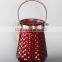 Xmas mecury glass candle hodler with handle