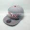 high quality custom 3D embroidery plastic buckle flat brim snapback cap