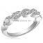 Sparkly Micro Pave Setting Good Quality Zircon Wedding Bands Twisted Ring For Unisex