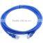 Blue color cat6 1m utp flat connector patch cord with pure copper