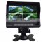 7 inch' digital waterproof/shockproof TFT LCD car monitor with quad using for car or vessel or bus or truck