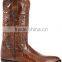 black tan handcrafted leather shafts western Ostrich Leg cowboy boots wholesale