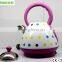 Colorful High Grade 3-level protection safe stainless steel electric teapot with warmer for tea made in China