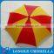 12 inch yellow and red customized hat umbrella head umbrella