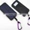 Waterproof solar cell phone charger with 8000 to 12000mah capacity