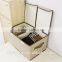 foldable fabric linen material storage boxes with lid