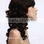 Hand made long curly wine red synthetic hair full lace irish dance wigs