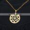 Trade Assurance Simple Gold Flower Patern Pendant Design for Women