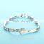 Factory New Design Watch Chain Bracelet Jewelry Vintage Silver Bangle Fb