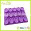 15 cavity FDA approved oval shape silicone molds for soap cake ice cube