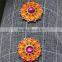 Fashion Sewing Acrylic Flower Metal Button For Garment