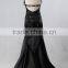 J--0092 black evening dress without dress sexy girls photo first night see through evening dress