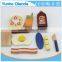 Fun durable wooden food set for years of play wooden breakfast set Solid Wood Version