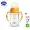 Eco-friendly BPA transparent glass baby feeding bottle