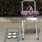 Rolling Laundry Cart Tubular Metal Frame Heavyweight White Bag Wheels Home NEW