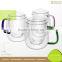 Professional Design Lead-Free Ti-Borosilicate Glass Insulated Tea Pot
