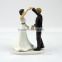 Resin wedding cake toppers bride and groom figurines