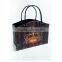 Faux Leather Crown Print Organizer Storage Basket / Magazine & Newspaper Holder Bin