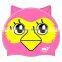 Custom Waterproof silicone cartoon swimming cap for kids