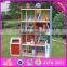 2016 New design children big wooden toy fire station for sale W06A138