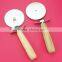 32058 Stainless Steel Cake Pizza cutter with wooden handle