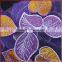 Colorful leaves shining poly embroidered tulle swiss voile lace fabric
