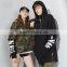 China manufacturer custom print layered half zip hoodie