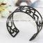 Latest black metal jewelry bangle,popular heart style bangle for young girls