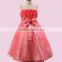 Wholesale Alibaba Wedding Party Show Beautiful Braced Skirt Flower Girl Dress Summer Spaghetti Straps Party Kid Dress