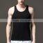 Mens black plain custom gym stringer vest