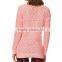 bright mixed color drop shoulder sleeve crew neck latest design ladies sweater