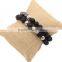 Double Layered Hematite Black Lava Beads Buddha Bracelet Religion Tibet Charm Jewelry
