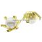 Gold Jewelry Costume Accessories with ABS Plastic Pearl flower floral gold color plated plating lead cadmium free 1108712