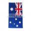 Factory wholesale cotton cheap custom flag beach towel