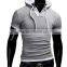 Summer t-shirt men slim fit tops tees brand hooded t shirt mens plus size 5xl short sleeve casual tee shirt
