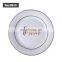 Christmas Gift Custom Logo 8" Rim Plate w/ Silver Rim and Pattern P8H-11