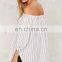 Fashion ladies tops images women's long sleeve off shoulder top