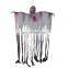 Halloween Hanging Reaper Door Curtain with LED Light up Eyes and sound for Hunted House Bar Halloween Decorations