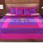 Soundarya latest high quality poly silk embroidery bed cover set