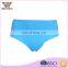 Pure color breathable high waist hot sale woman underwear oem