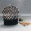 100% Acrylic Custom Make Black and White Strips Beanie Hat