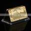 WR One Billion Gold Bar 24k 999.9 American Bill Note Fake Bars Quality Us Art Ornament with Plastic Case for Collection