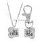 Wholesale cheap custom shape silver metal dog tag